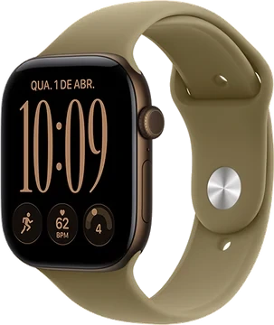 Apple Watch Series 12 com pulseira esportiva, visto de frente
