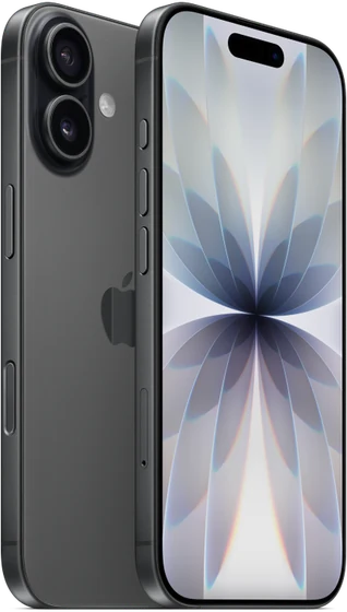 iPhone 17 seminovo na cor preto, visto de trás e de frente